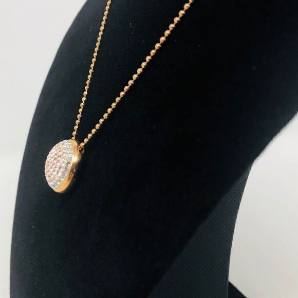 Copper & Rhinestone Pendant & Necklace - Picture 3 of 8